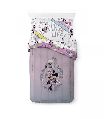 🎀 Twin Minnie Mouse Microfiber Comforter 64inX86in (163cmX218cm)💎 • $18.99