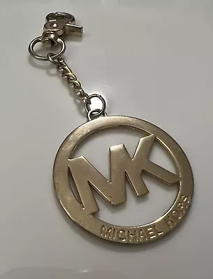 Michael Kors Keychain Bag Charm MK Logo Gold Tone Chain Lobster Claw • $14.99