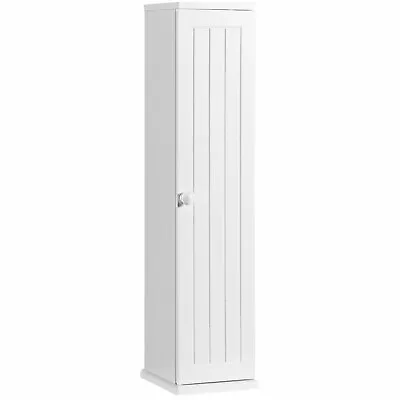 $49.49 • Buy Costway Toilet Paper Tower Bathroom Cabinet Storage Floor Cabinet W/ 4 Shelves