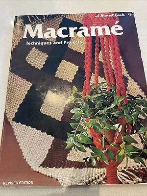 Macrame Techniques Projects Vintage Sunset Pattern Book How To Craft 1975 • $9.99