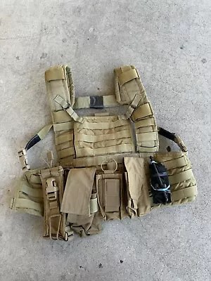 Eagle Industries Rhodesian Recon Vest Chest Rig Khaki W/ TQ & Pouches • $200