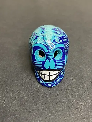 Small Ceramic Day Of The Dead Skull Hand Painted 1.5” Tall • $6.25