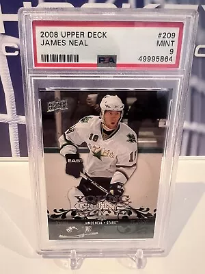 2008 Upper Deck Hockey Young Guns #209 James Neal RC Rookie PSA 9 MINT • $9.99