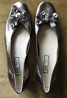 £9.99 • Buy HB Made In Italy Soft Painted Bronze Leather Court Shoe Low Heels Size 40 7