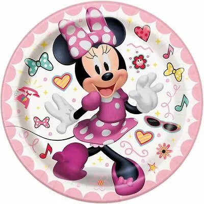 Iconic Minnie Mouse 8 Ct 7  Dessert Cake Paper Plates • $4.39