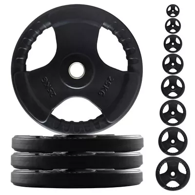 1.25KG - 20KG Olympic Rubber Coat Weight Plates Fitness Weightlifting 50mm Disc • $52.99