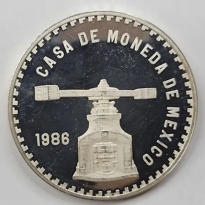 1986 Mexico 450 Anniversary Casa De Moneda 5oz PROOF 5 Onze Large Size *F235 • $325