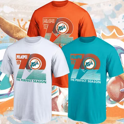 HOT! Miami Dolphins Anniversary Of Football Season Team T-Shirt S-5XL Gift Fan • $10.99
