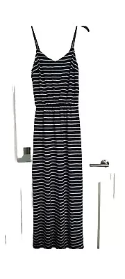 Gap Navy White Striped Nautical  Long Maxi Dress Size 8 To 10 SmallGap Navy... • £0.99