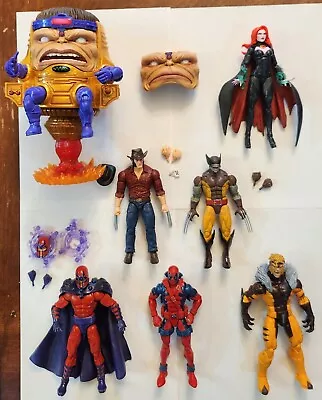 Marvel Legends Loose Lot Of 7 Magneto Deadpool Wolverine Sabertooth MoreSee Pics • $125