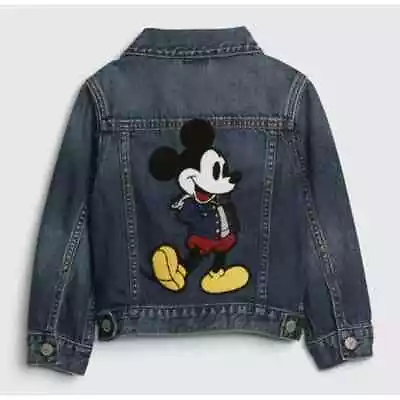 NWT Gap Disney Mickey Mouse Jean Denim Jacket With Washwell 4 Years  • $49.99