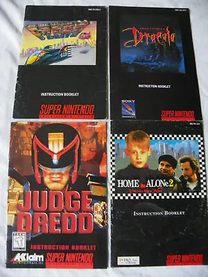Judge Dredd Super Nintendo 4 Book Lot Books Only Authentic See-pic F-zero +more • $24.99