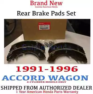 1991-1996 Honda ACCORD WAGON Rear Brake Shoe Set Of 4 GENUINE FACTORY OEM • $93.63