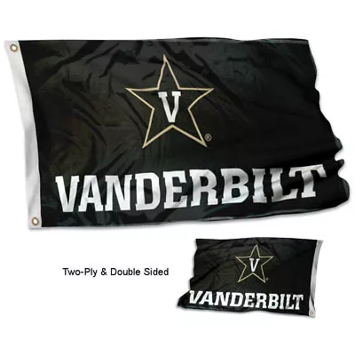 Vanderbilt Commodores Flag Double Sided 2-Ply 3x5 Foot Outdoor Banner • $48.95