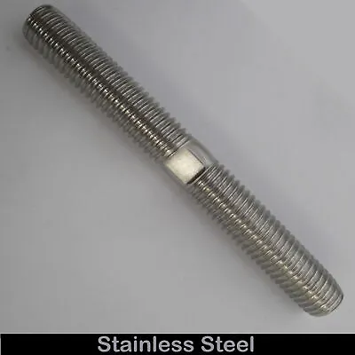 £9.99 • Buy Stainless Steel M10 Double Threaded Stud Left Hand/Right Hand Thread 85mm J10