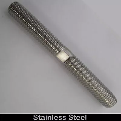 £9.99 • Buy Stainless Steel M10 Double Threaded Stud Left Hand/Right Hand Thread 85mm J10