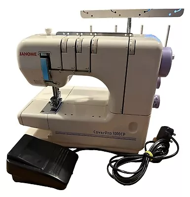 Janome Coverpro 1000CP Coverstitch Hem Sewing Machine For Knits Triple & Chain + • £324.99