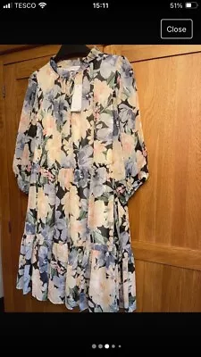 Matalan Papaya Chiffon Dress Smock Tunic Size 14 BNWT • £3.50