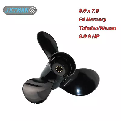 Propeller 8.9x7.5 For Mercury/Tohatsu/Nissan Outboard 12 Spline 8 9.8 9.9 HP • $49.99