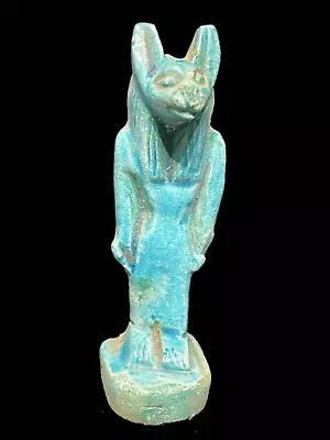 ANCIENT EGYPTIAN DOG STATUE DEPICTING THE GOD ANUBIS - 664-332bc (10) • £0.99