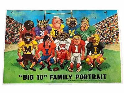 Big Ten Vintage Mascots! Michigan Ohio State Purdue Michigan St Wisconsin IU • $29.99