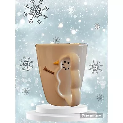 Vintage Starbucks 2003 Snowman Barista Coffee Mug White • $24