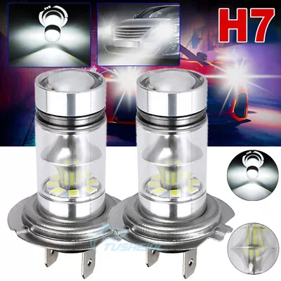 2X H7 LED Headlight Bulbs Conversion Kit High Low Beam Super Bright 6500K White • $12.19