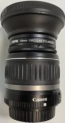 Canon EFS 18+55mm Lens Sunpak 58mm Circular Polarizer Vivitar 58mm Skylight Hood • $59.99