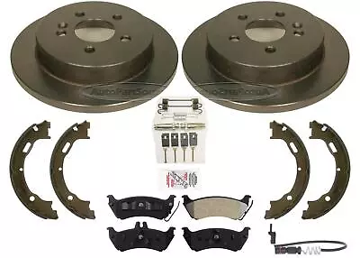 Carbon Disc Brake Rotors Brake Pads Parking For Mercedes Benz ML350 2003-2005 • $244