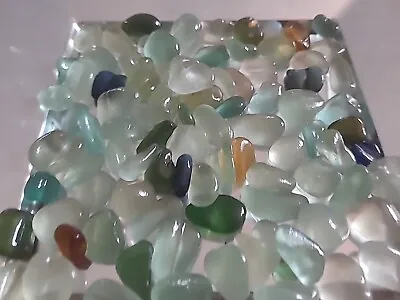 92 Small Multi Coloured Sea Glass Vintage Bottle Chunks English Seaham White • £20