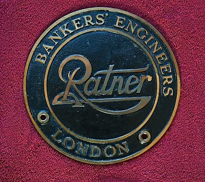 £46 • Buy Antique Ratner Bankers Engineers London. Safe Plaque / Plate