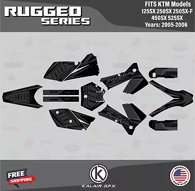 Graphics Kit For KTM 125SX 250SX 250SX-F 450SX 525SX (2005-06) Rugged-Smoke • $137.99