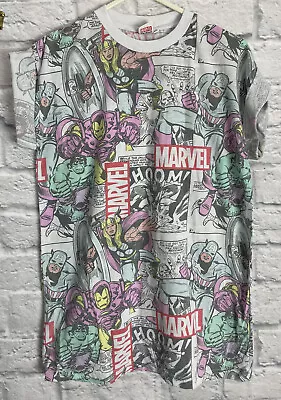 Mens Marvel Heroes T-Shirt See Measurments For Size PRIMARK C7034 • £2.99