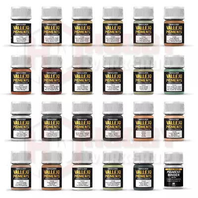 Vallejo Pigments Model Weathering Paint Full Range Set 35ml Bottles Binder • £7.38