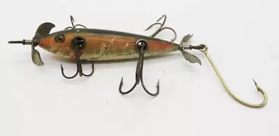 B28) Vintage Shakespeare #44 Minnow Fishing Lure.  B-notch Props • $12.50