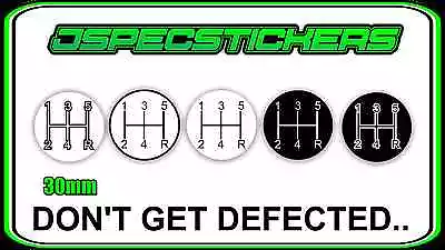 Gear Knob Shifter Sticker 5 Speed Manual Defect H Pattern Decal Black Jdm Lowlux • $5.20