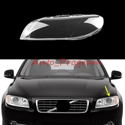 Left Side Headlight Clear Lens Replace Cover + Sealant For Volvo S80 2009-2015 • $106.95