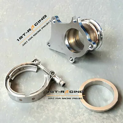 Conversion Adapter Kit T3 T3/T4 5 Bolt Turbo Exhaust Pipe Flange To 3.0  V-Band • $64.99
