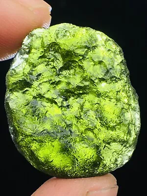 38ct Meteorite Moldavite Green Impact Fragment Meteor Stone Space Asteroid+coa • $11.66