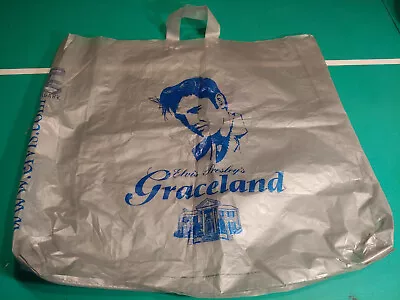 Elvis Presleys Graceland Gray Bag Souvenir 24” X 24” Heartbreak Hotel  • $6