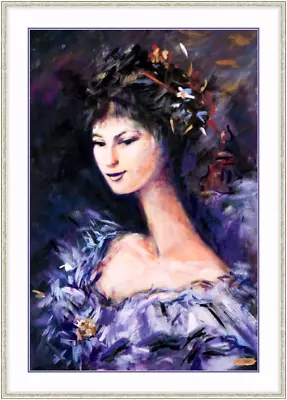  JC Pino  Lily  Blue Muse  Signed Edition Of 95 By Artist $220  28 X 34 Blue Red • $120