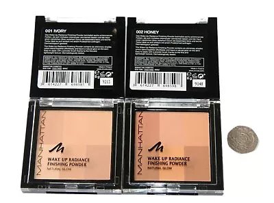 12 X Manhatten Wake Up Radiance Finishing Powder | 2 Shades | Ivory & Honey | • £22.99