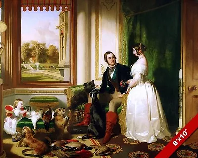 Queen Victoria & Prince Albert In Windsor Castle Painting Art Real Canvas Print • $14.99