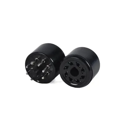 2pcs 8Pin Octal Vacuum Bakelite Tube Saver Socket Testing 6L6 6V6 6SN7 Tube Amp • $11.49