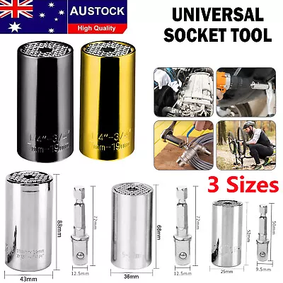 3 Sizes Universal Socket Wrench Magic Connecting Gator Grip Power Drill Adapter • $26.89