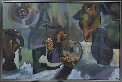 Vintage Postimpressionist Still Life With Vases And Flowers (OOC)/Modernist • $1300