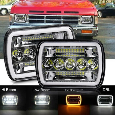 $45.98 • Buy Fit 1990-1997 NISSAN HARDBODY PICK-UP TRUCK Sealed Beam 7x6 Inch LED Headlights