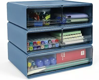 3PCS Desk Organiser Caddy Stackable Office Drawer Organizers • $79.99