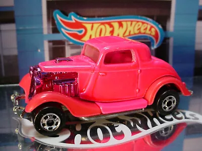 1994 FORD 5-pack Design 3-WINDOW '34 Coupe ☆ Pink;blackwalls ☆LOOSE Hot Wheels • $6.96