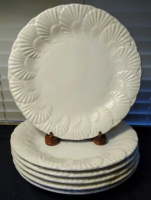 Set Of 6 Mikasa Dinnerware Ocean Jewel White EH900 10-7/8  Dinner Plates • $47.99